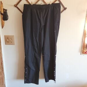 Nike Golf Wind Pant Straight-Leg Track Black Drawstring Pocket Large L